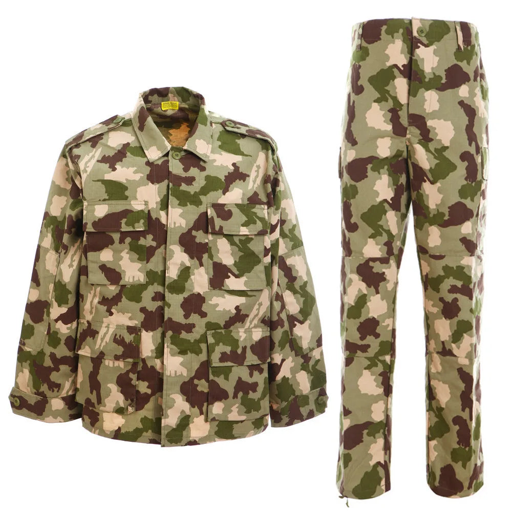 Desert & Jungle Outdoor Camouflage Uniform Tactical Uniform Combat Hunting Suit BDU Training Jacket and Pant