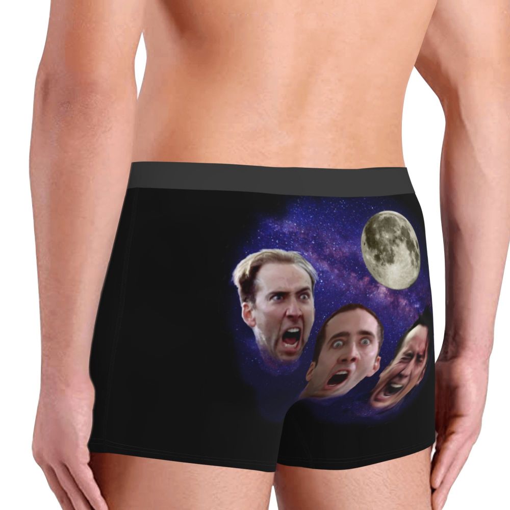 Custom Nicolas Cage Boxer Shorts For Homme 3D Printed Male Nic And His Girls Underwear Panties Briefs Breathbale Underpants