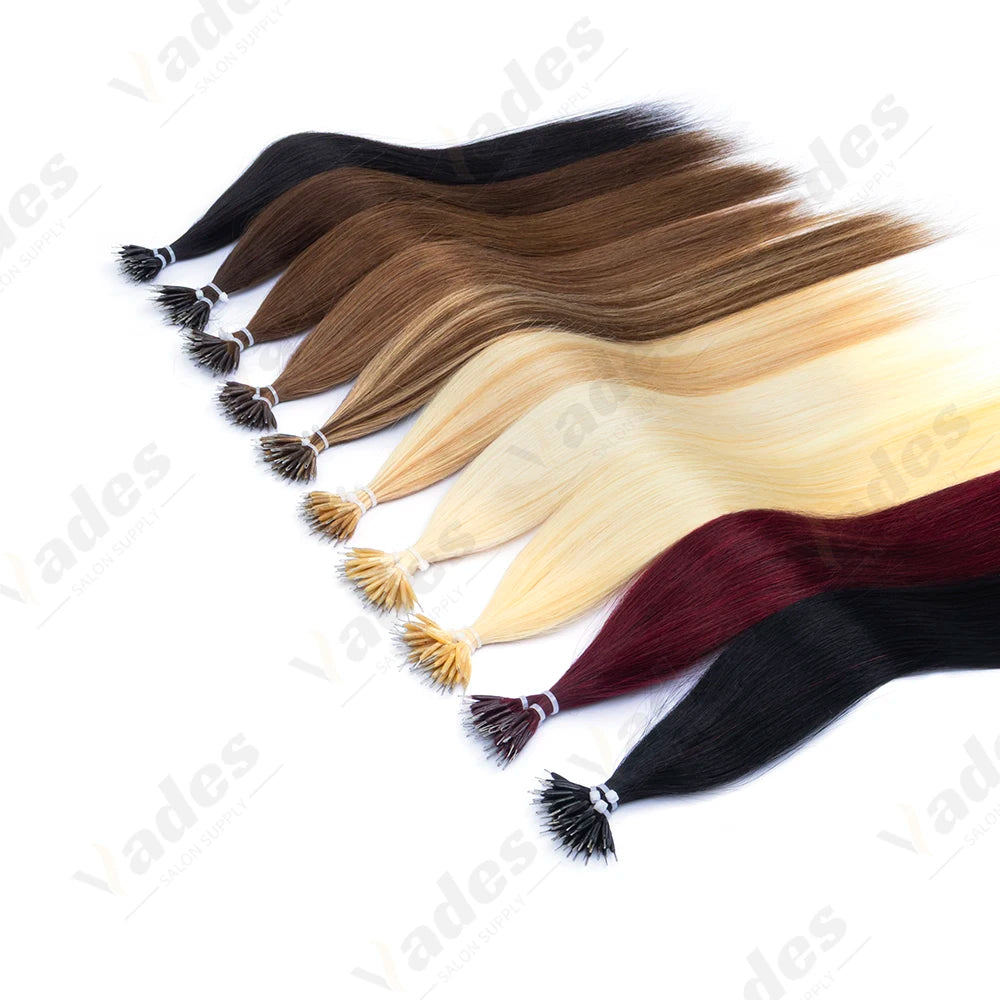 BOYMIA Nano Hair Extensions Human Hair Natural Straight for women Invisible Add Length and Volume 12-22inch 30G Free Nano Bead