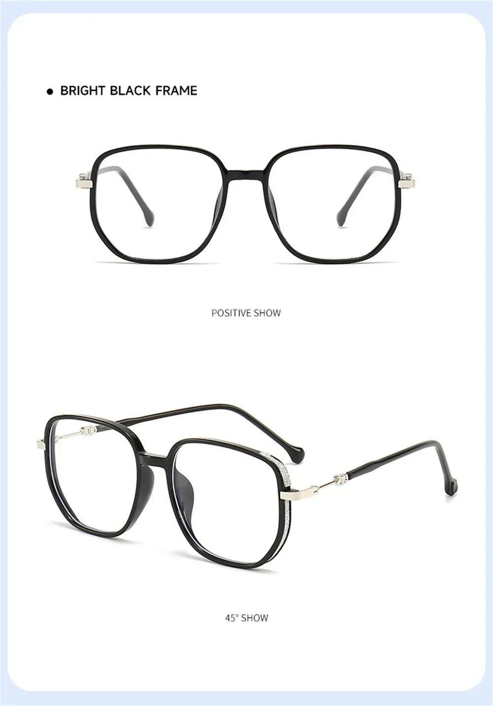Vintage Square Metal Glitter Frame Reading Glasses Gafas Women Fashion Optical Eyewear Anti-blue Light Presbyopia Eyeglasses