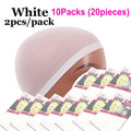 Durable Stokcing Wig Cap Under My Wigs 20Pieces Stocking Cap Skin Tone Black Brown Nude Color Wigs Installing Bald Cap