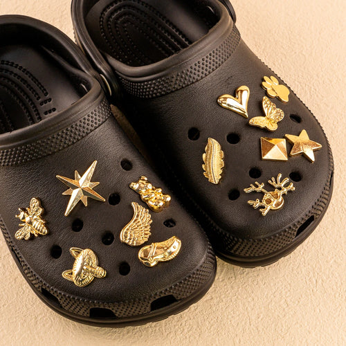 1pcs Golden Metal Shoe Charms Designer Shoe Decorations Luxury Shinning Butterfly Pins for Women Girls Sandal Accessories Buckle