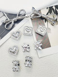 10PCS ABS Shoe Charms Bow Rhinestone Accessories For Clogs Bear Pearl Buckle Decorations Diy Women Lovely Garden Shoes Decor