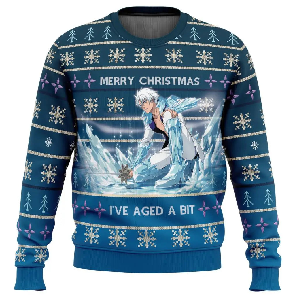 Kenpachi Zaraki Bleach Ugly Christmas Sweater Gift Santa Claus Pullover Men 3D Sweatshirt And Top Autumn And Winter Clothi