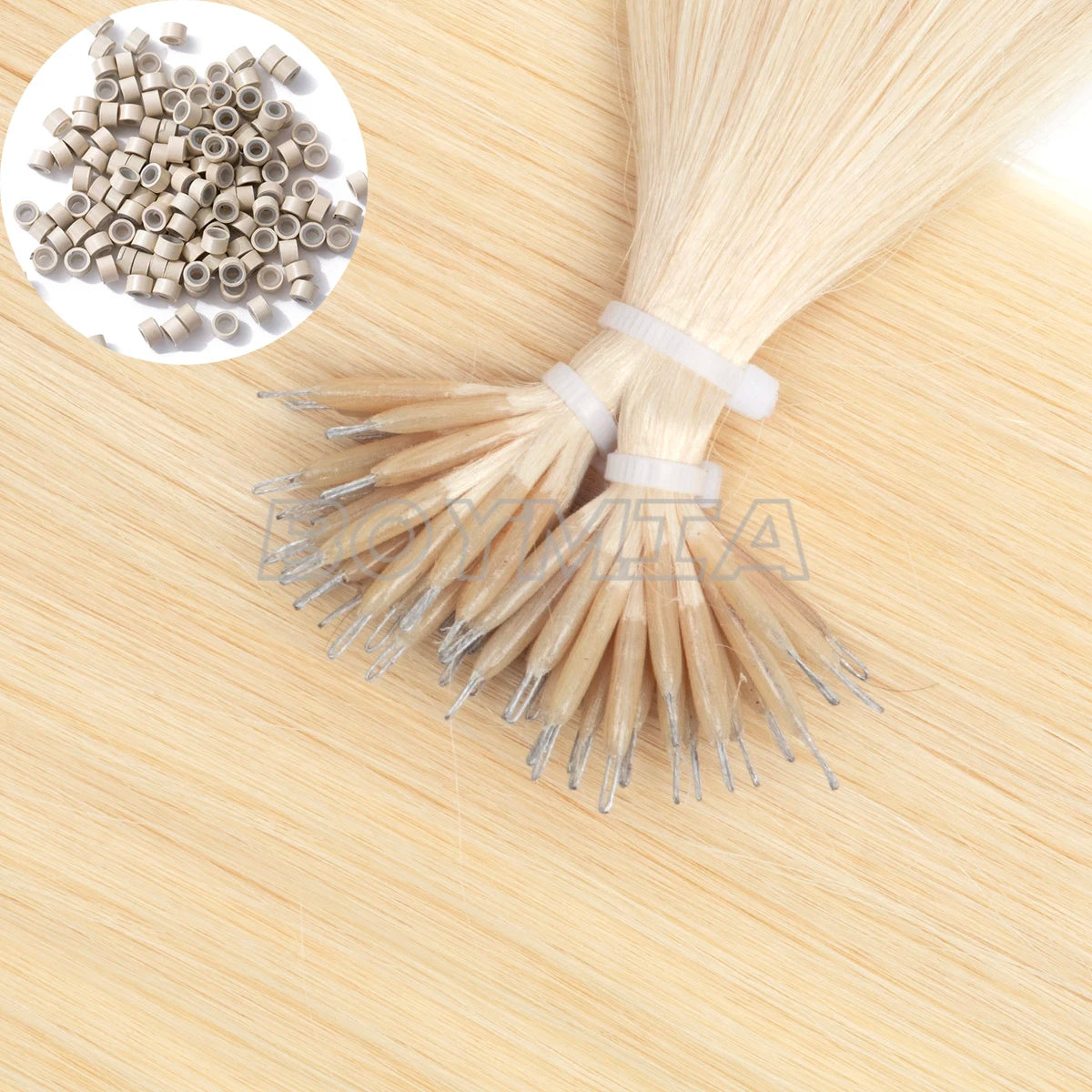 BOYMIA Nano Hair Extensions Human Hair Natural Straight for women Invisible Add Length and Volume 12-22inch 30G Free Nano Bead