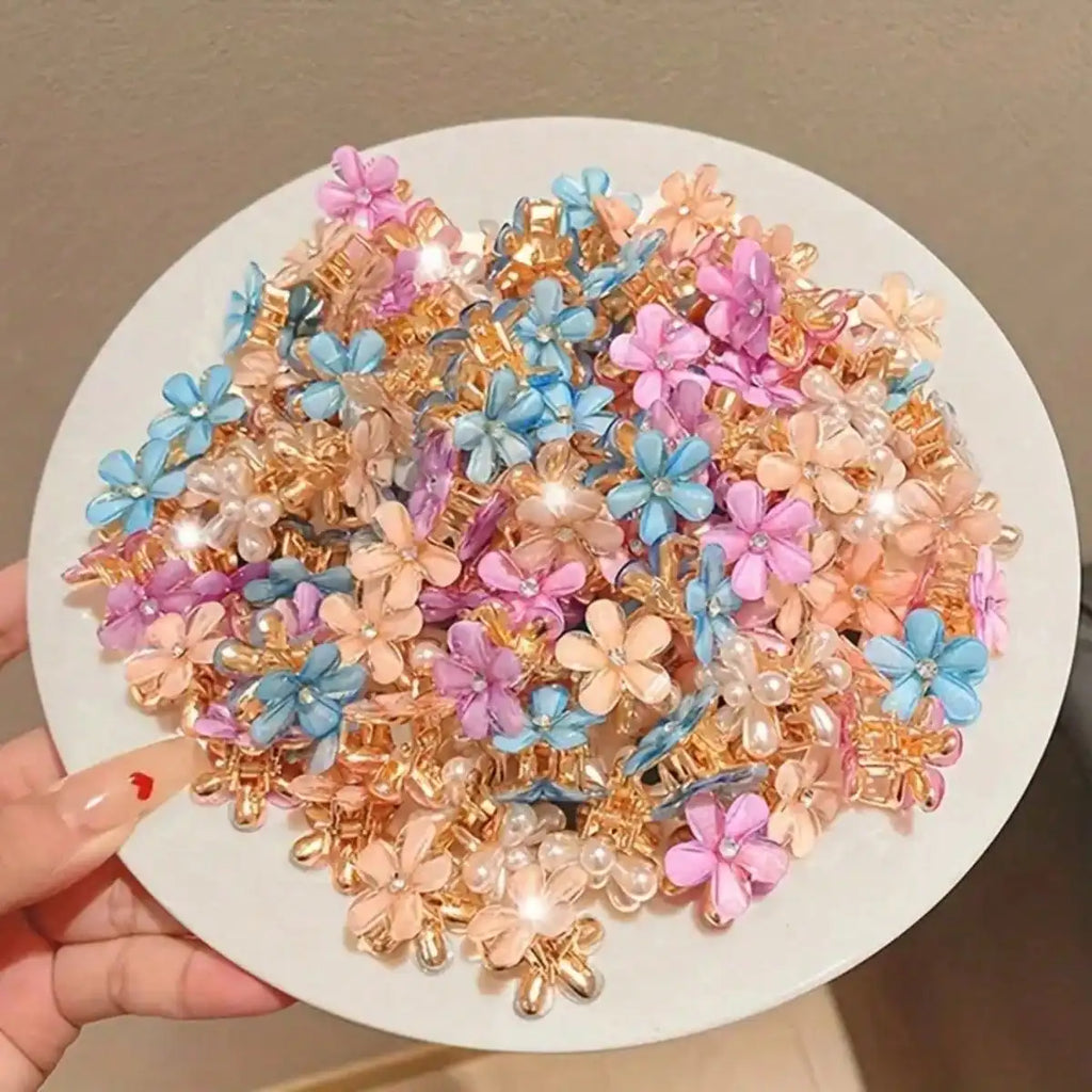 10pcs Super Fairy Flower Claw Clip Hair Clip Side Hair Root Girl Clip Hair Accessories Headwear,Hairpiece,Bangs,Shattered Hair