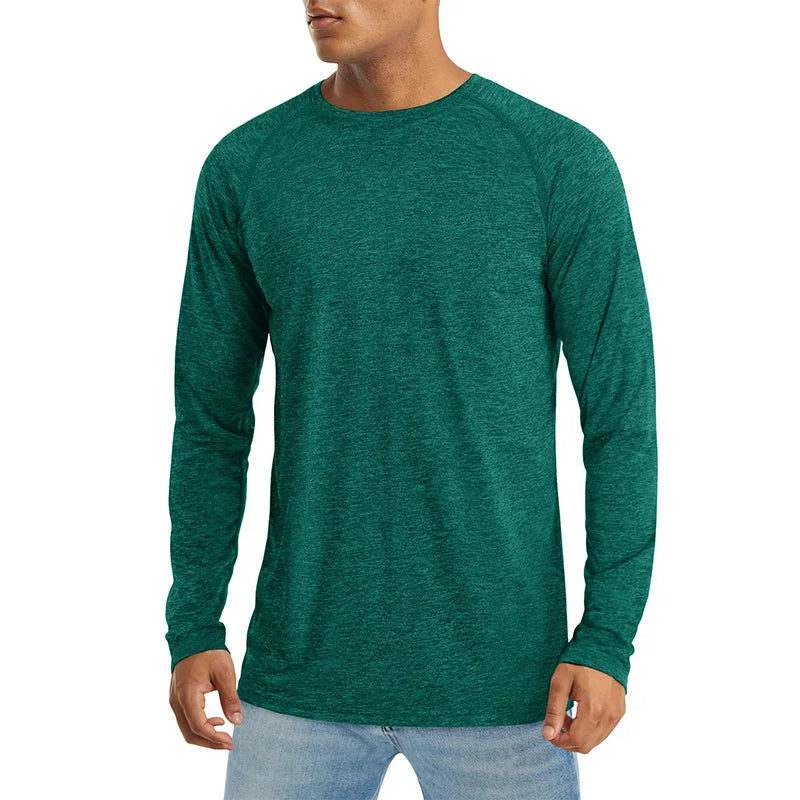 MAGCOMSEN Men's Sun Protection T-shirt Long Sleeve Hiking Fishing Shirts UPF50+ UV Block Spring Summer Casual Tee Workout Shirts