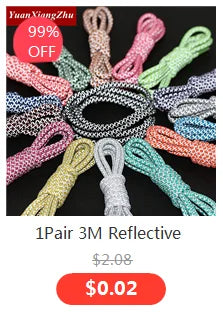 1Pair 3M Reflective Shoelaces AF1 Sneakers Shoe laces Vibrant Colorful reflective Shoelace Flat Luminous Laces Shoes Accessories