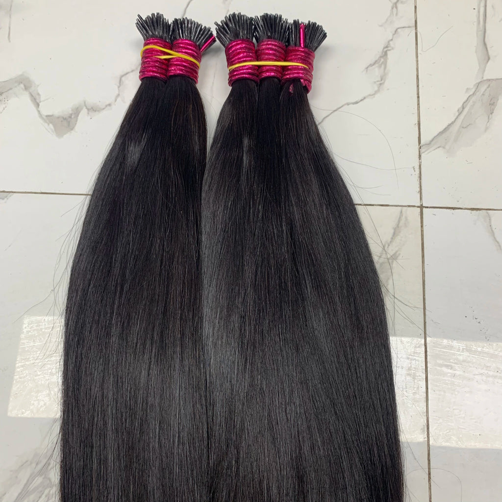 Straight ITIP Human Hair Extension 12A 100% Real Human Hair Extensions 0.8g/pc Capsule Keratin Human Fusion Hair Extension
