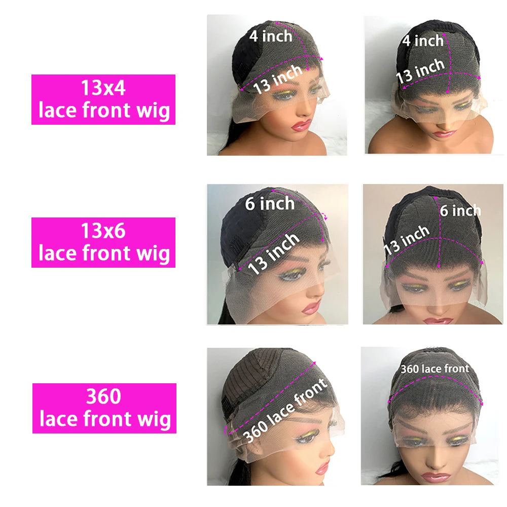 40 Inch Body Wave 13x6 HD Transparent Lace Frontal Wig Human Hair 13x4 Lace Front Wig Brazilian Pre Plucked Lace For Black Women