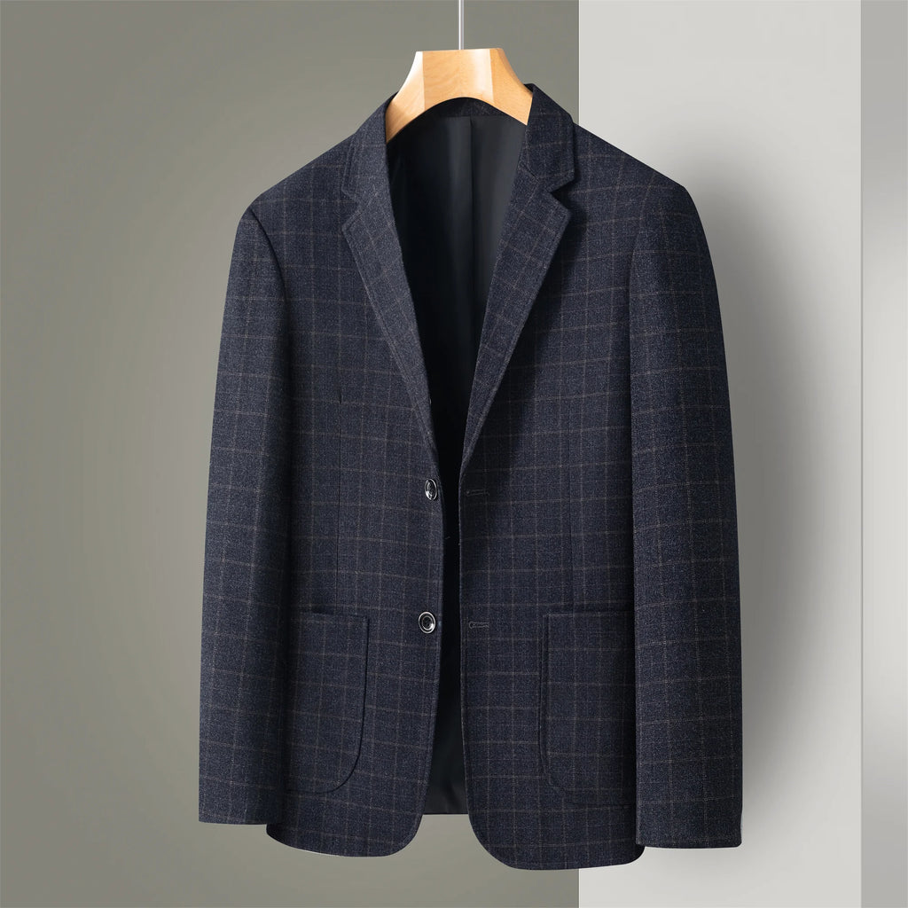 Middle-Aged Men's Business Casual Suit Father's Day Gift Wedding Formal Lightweight Suit Men's 35-60 Years Old Large Size Thin Top Men's Middle-Aged and Elderly Jacket