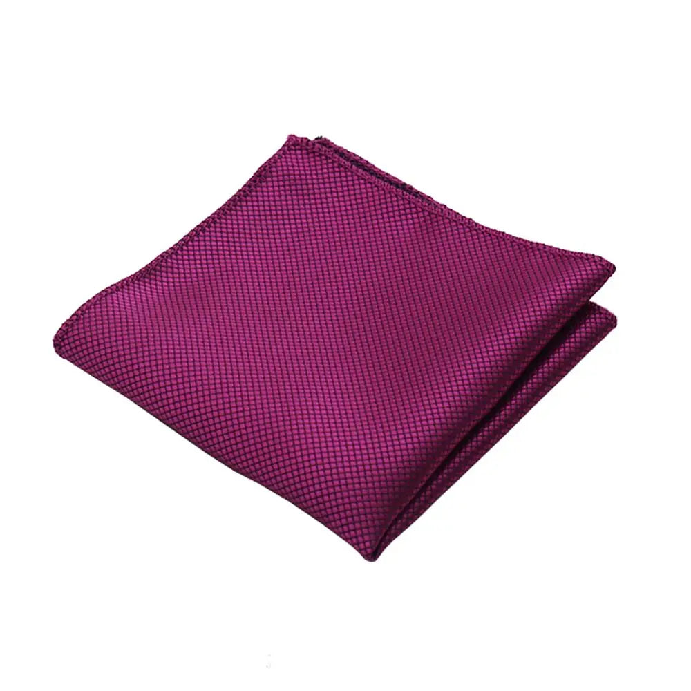 HUISHI Men's Hanky Jacquard Handkerchief Solid Plain Suits Pocket Square For Men Wedding Business Party Kanky Pocket Gifts