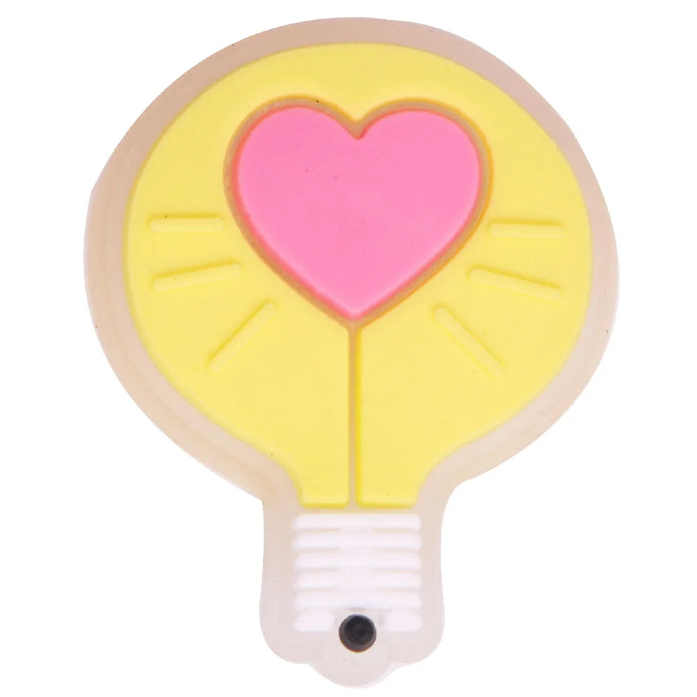 1-16Pcs My Love Lollipop Carrot Mushroom Luminous Sandals Shoe Buckle Charms Accessories DIY Kids Holiday Gift