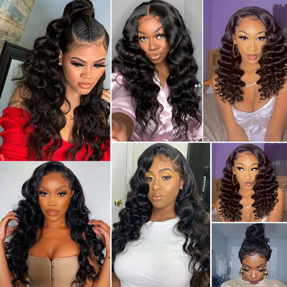 15A Peruvian Raw Virgin Hair Unprocessed Human Hair Bundles With Closure 4X4 Loose Wave Bundles And Closure Natural Black Color