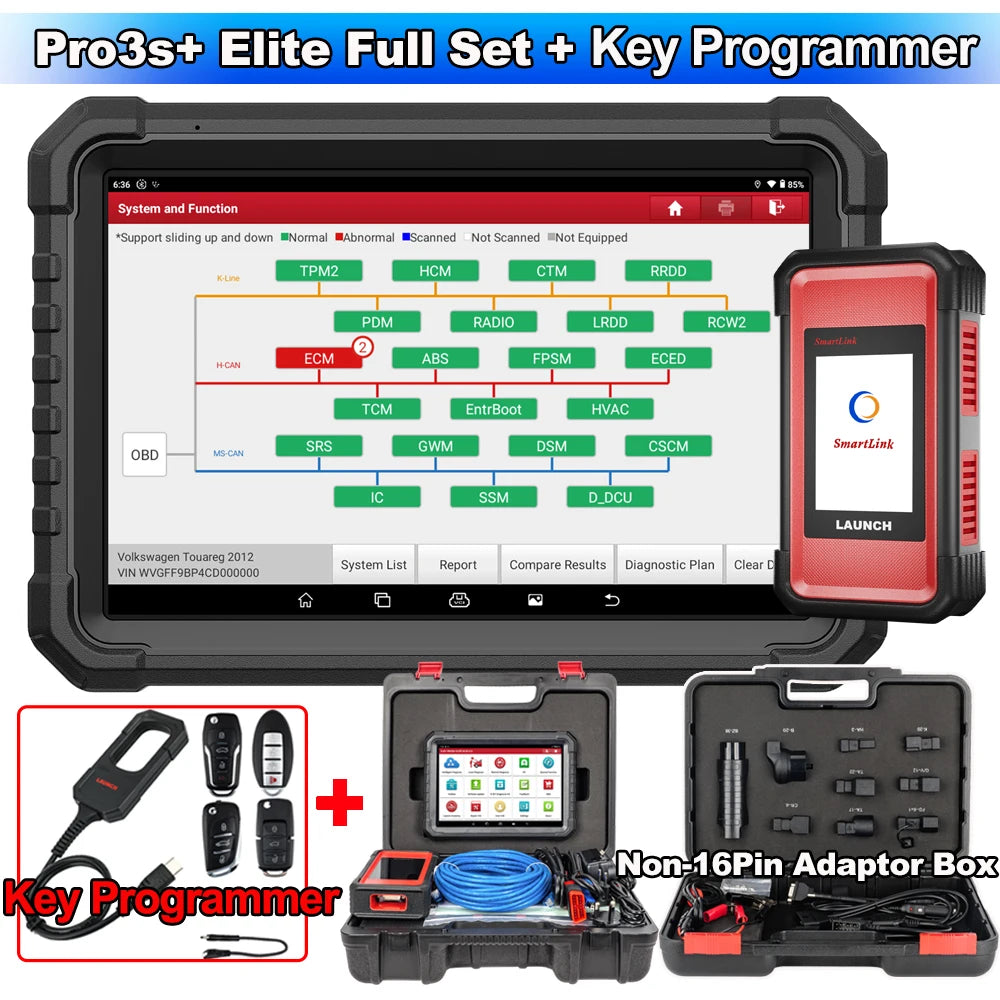 LAUNCH X431 PRO3S+ ELITE ECU Programming J2534 CANFD DOIP Online Coding All System car Diagnostic Tool work with I-TPMS X-PROG 3