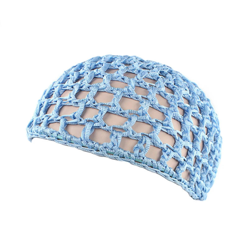 1pc Mesh Crochet Hair Net Woven Hair Cap Bonnet Night Cap Sleep Cap For Women Wig Head Cover Accessories