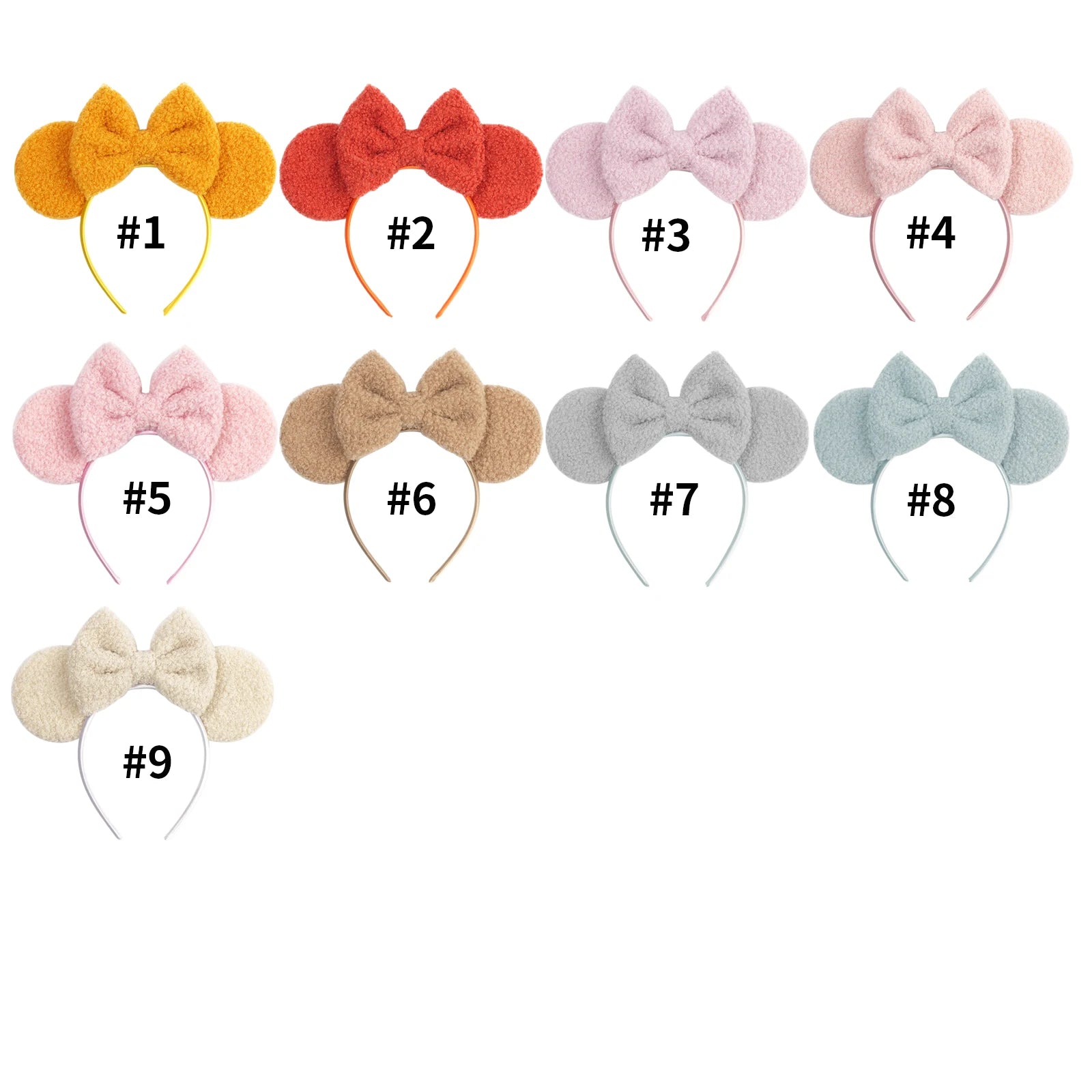 New Classic Cute Mouse Ears Chic Headband 5"Bow Girls And Kids  Hairband Festival Cosplay DIY Hair Accessories Christmas Gift