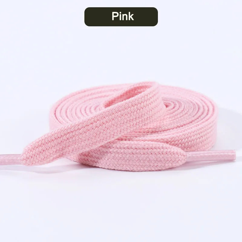 1 Pair Flat Shoelaces for Sneakers Classic Canvas Sports Shoe Laces Women Men Shoelace Solid Double Cotton Shoestrings for AF1
