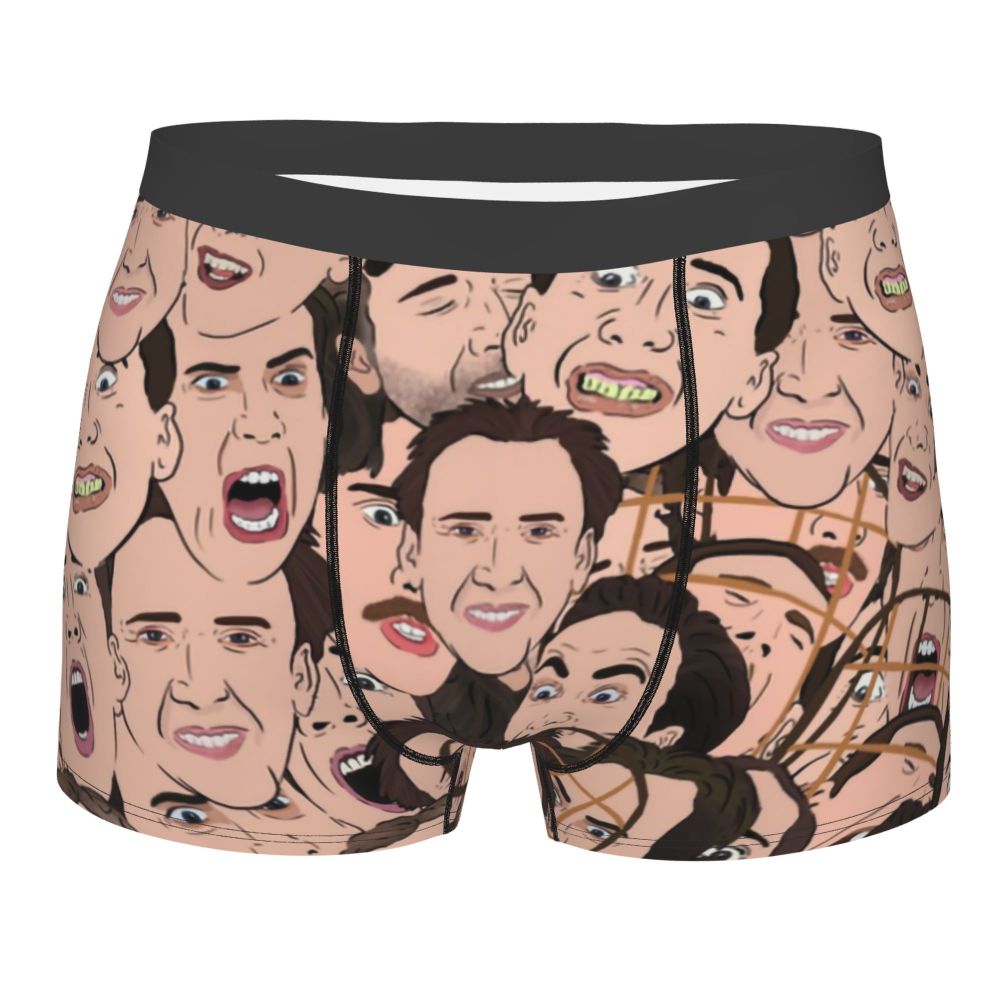 Custom Nicolas Cage Boxer Shorts For Homme 3D Printed Male Nic And His Girls Underwear Panties Briefs Breathbale Underpants