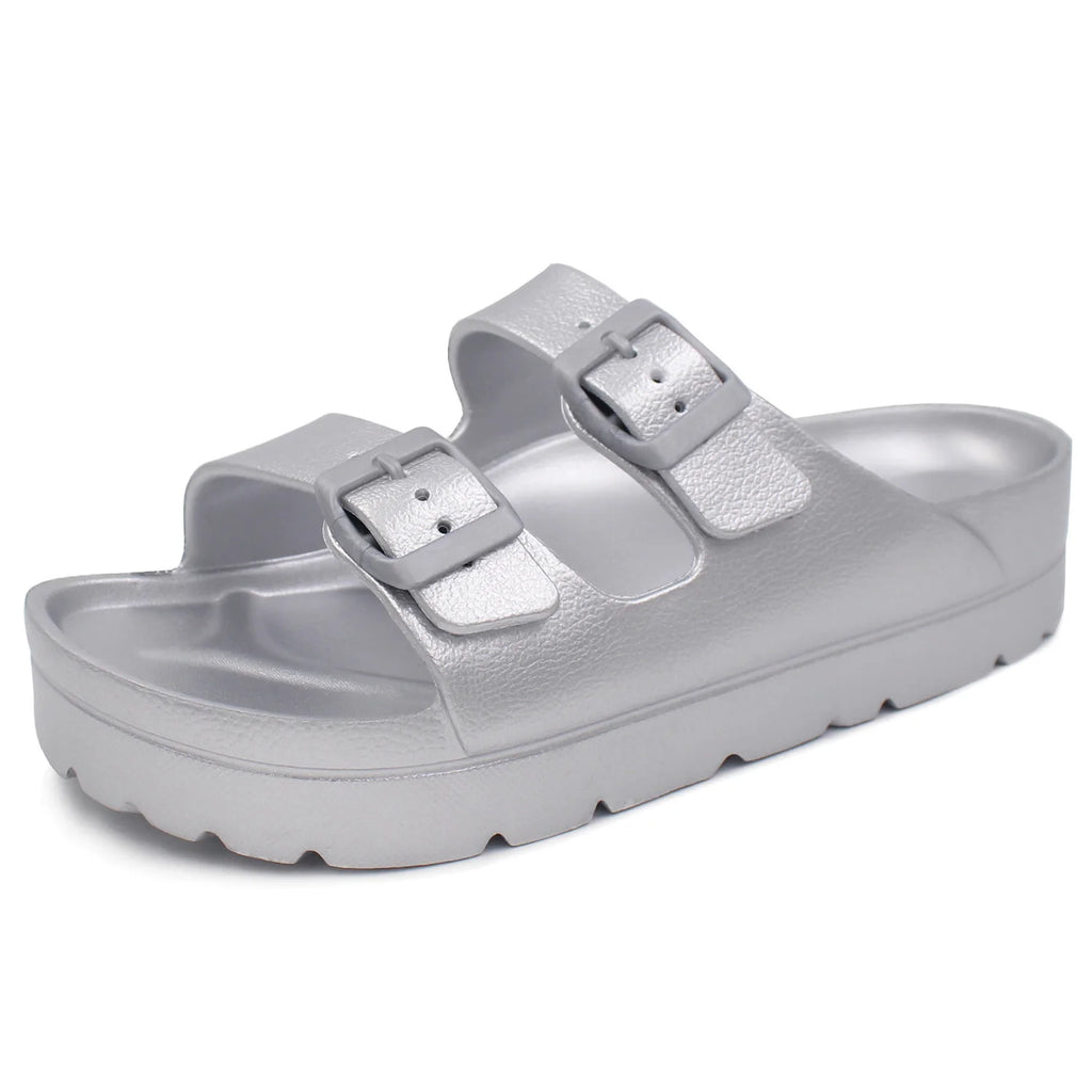fashion Women Slippers Platform Beach Shoes Girl Outdoor Slides EVA flip flops For Home Shoes buckle Soft Thick Sole Sandals