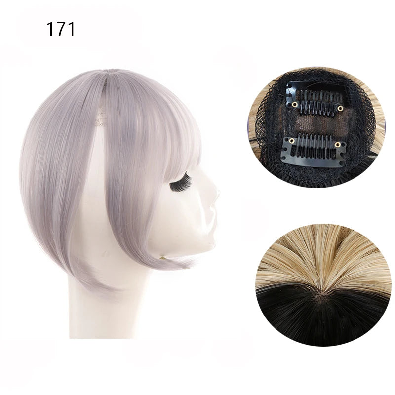 Fake 3D Air Bangs Hair Clip-In Extension Synthetic Fake Fringe Natural False hairpiece For Women Clip In Bangs