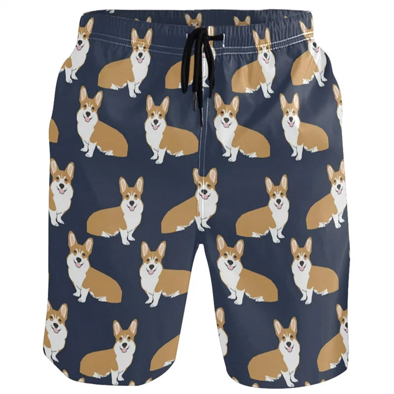 Vintage Chinese Carp Dragon 3d Printed Beach Shorts Street Short Pants Men Summer Loose Swim Trunks Quick Dry Board Shorts