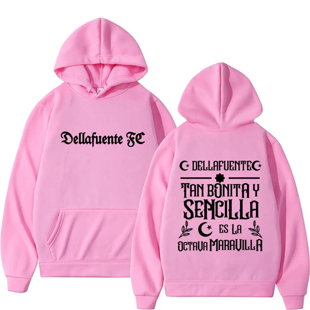Rapper Dellafuente Album 2025 Letters Cover Hoodies Men Women Harajuku Fashion Hip Hop Oversized High Quality Hooded Sweatshirts