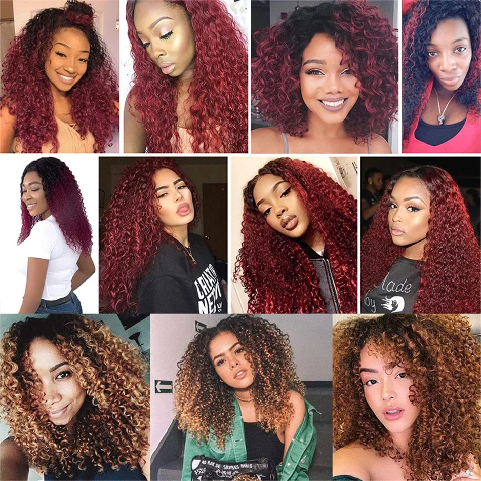 10A Mongolian Afro Kinky Curly Human Hair 2/3 Bundles with 4x4 Lace Closure 100% Unprocessed Virgin Kinky Curly Human Hair Weave
