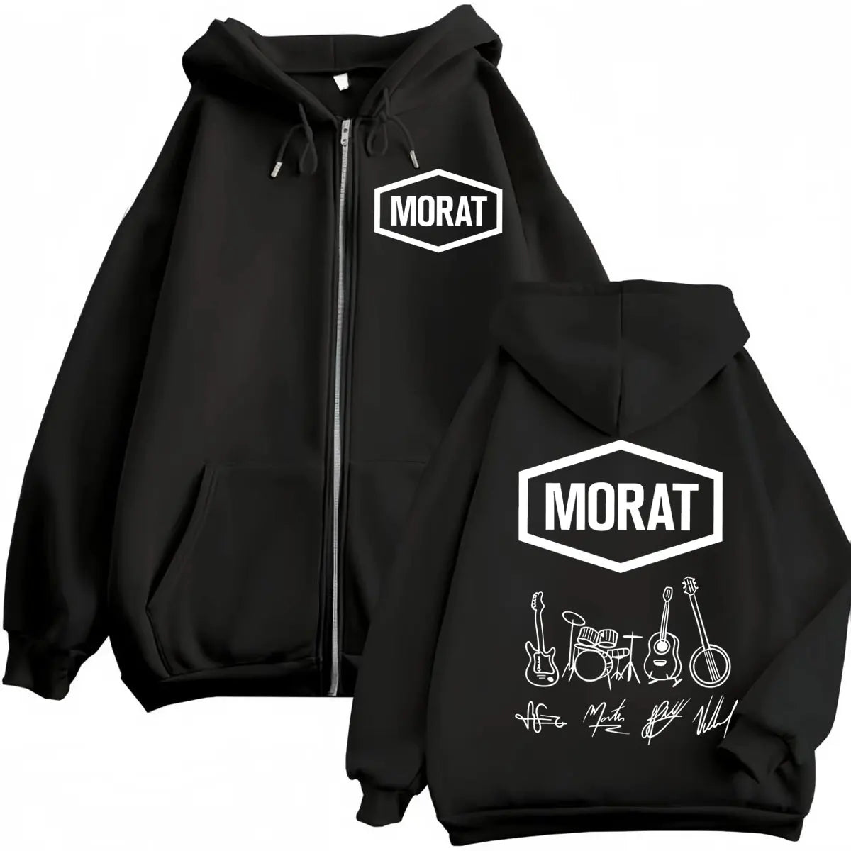 Morat Colombia Band Merch Zipper Hoodies Men Women Clothing Fashion Rock Zip Up Sweatshirts High Quality Fleecce Loose Pullovers