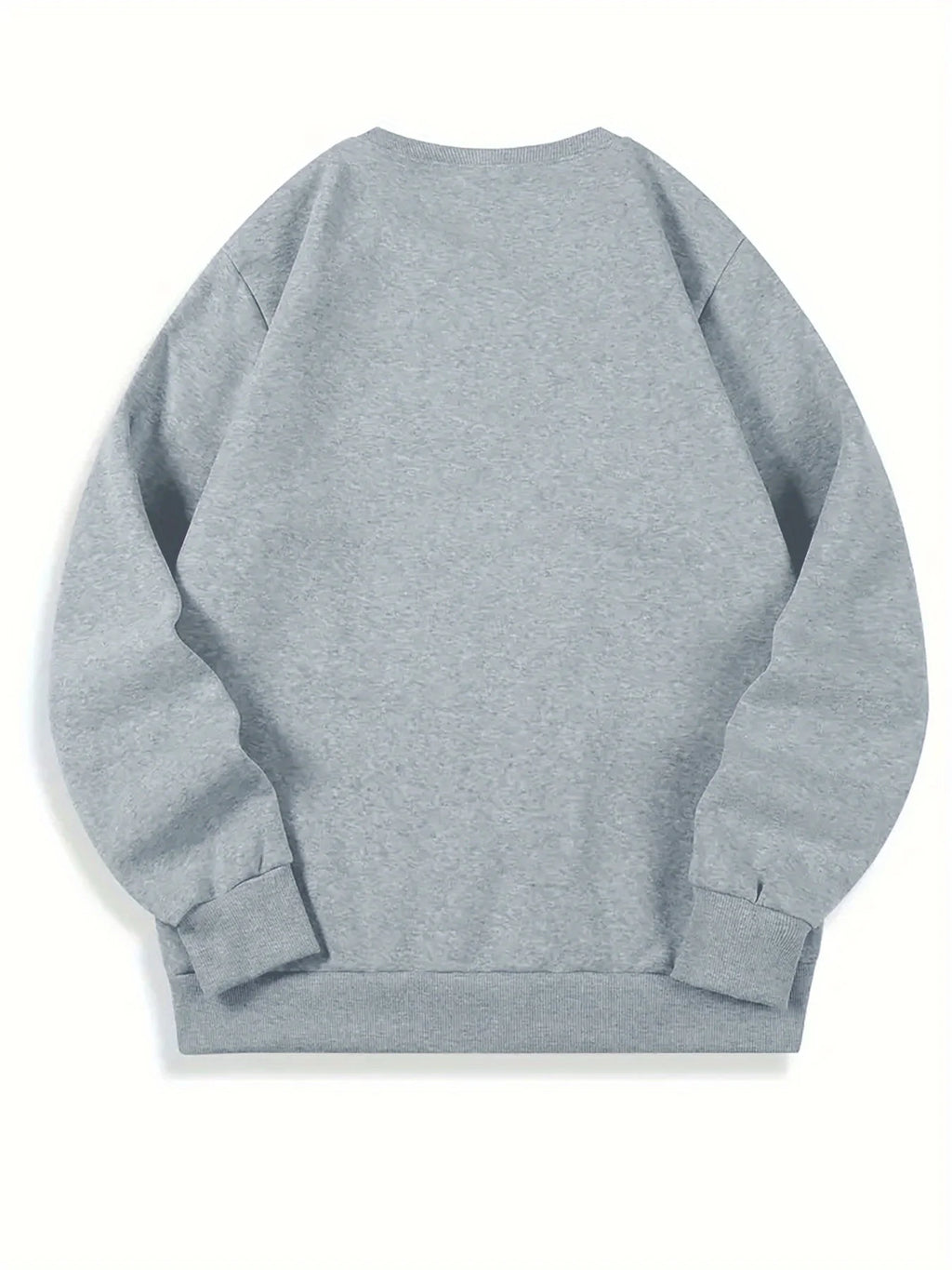 Men's autumn and winter casual loose fashion classic bull pattern printed long sleeved round neck sweatshirt