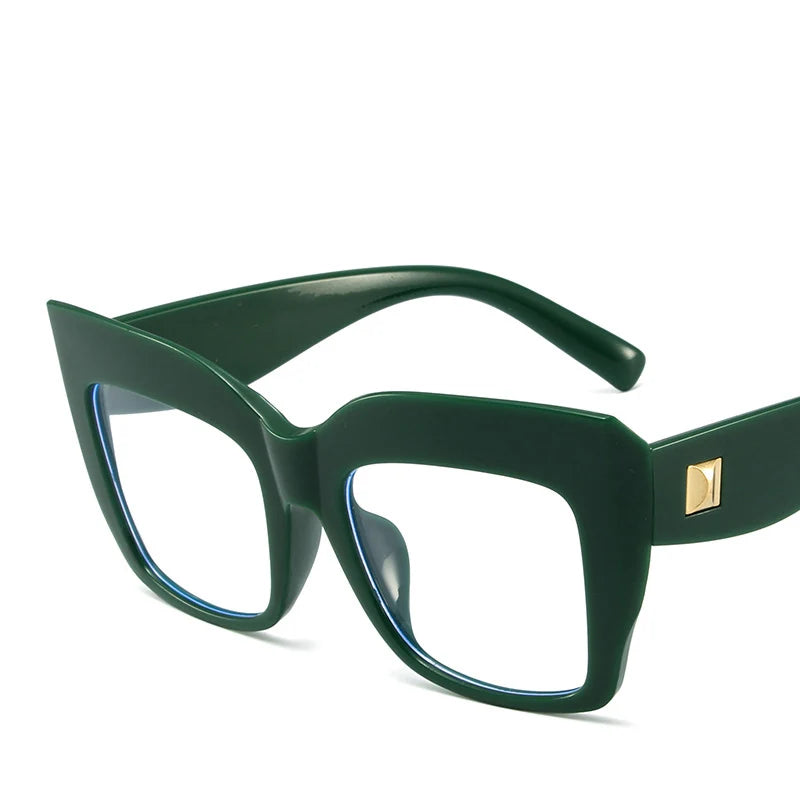 Oversize Women's Glasses Fashion Transparent Square Ladies Eyeglasses Blue Clear Lens Optical Female Eyewear Anti Blue Light