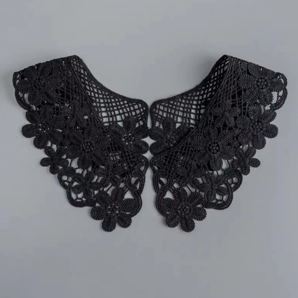 Women's Fake Shirt Collar Milk Silk Detachable Collar DIY Sewing Fake Collar Clothing Sewing Accessories Lace Fabric Neckline