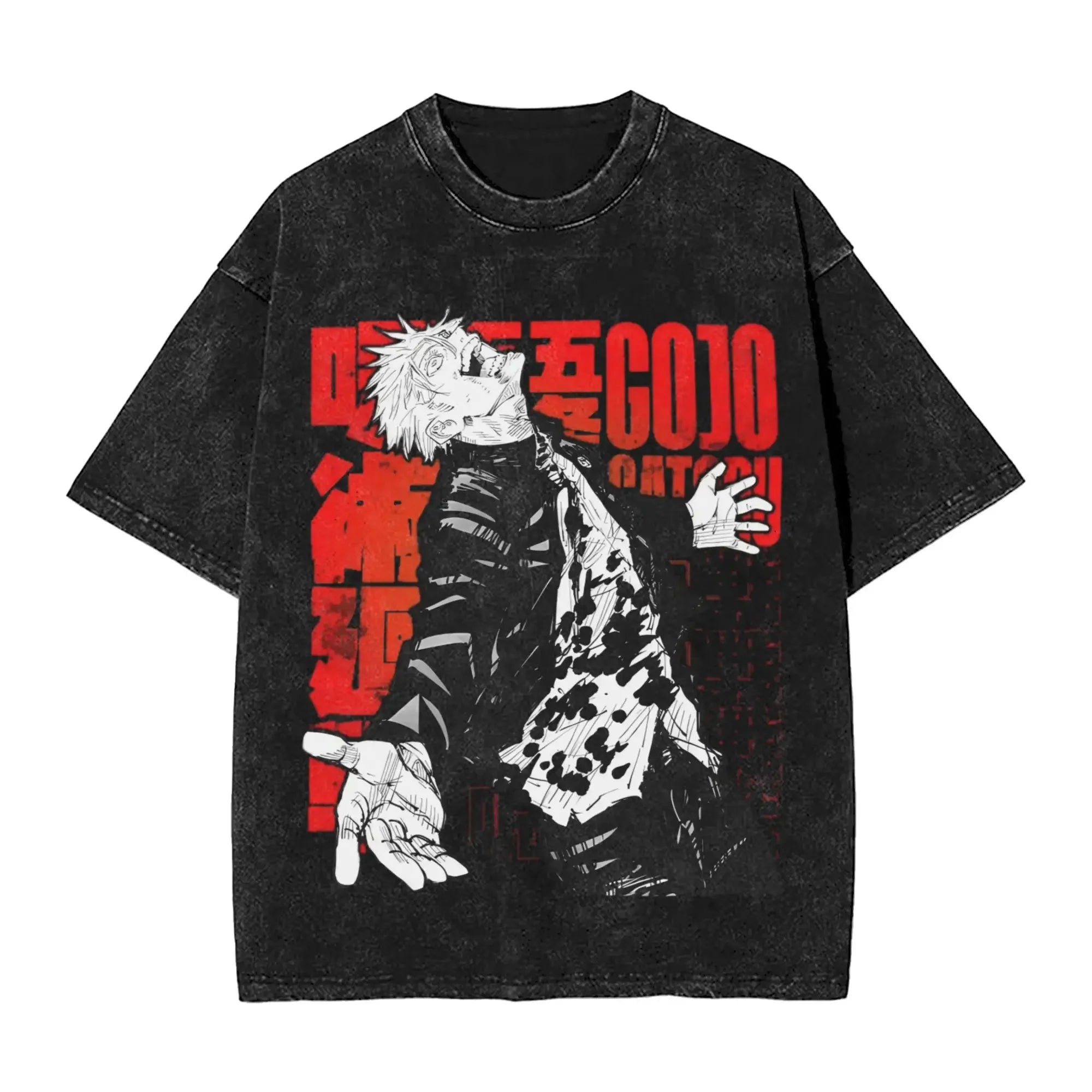 Suguru Geto anime girl dinner  Merch Washed T Shirt Men Women Streetwear Hip Hop T-Shirt Printed  Tee Shirt Cotton