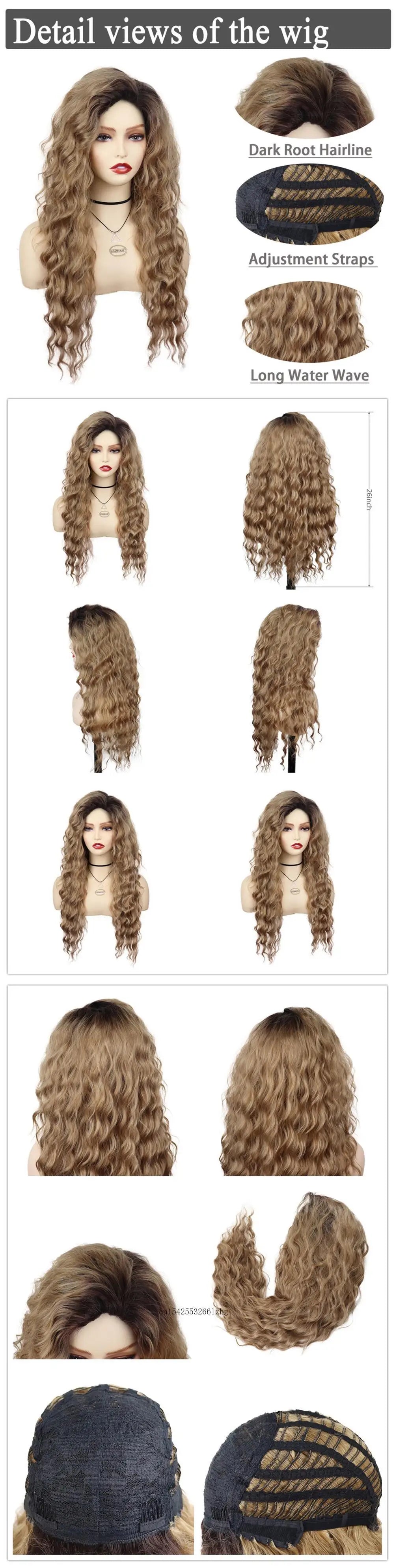 GNIMEGIL Synthetic Grey Hair Long Water Wave Wigs for Women Natural Fluffy Curly Wave Wig Cosplay Halloween Party Heat Resistant