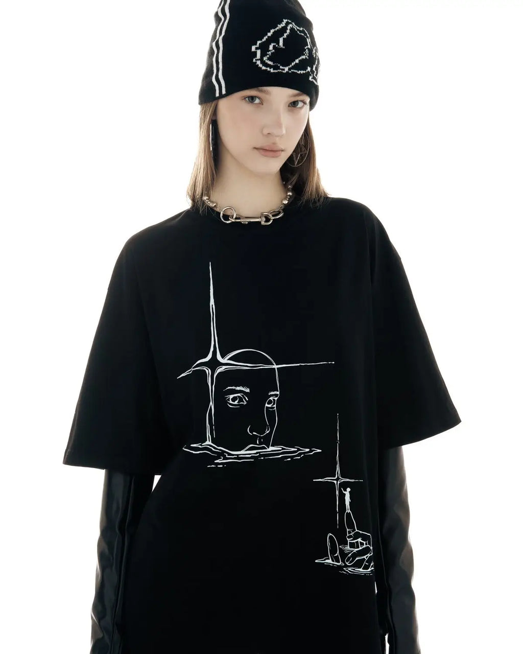 Punk Lyrical Print T-Shirts Oversize Hip Hop Women Streetwear Clothing Harajuku  Goth Unisex Men Top Short Sleeve Cotton Tee Y2K