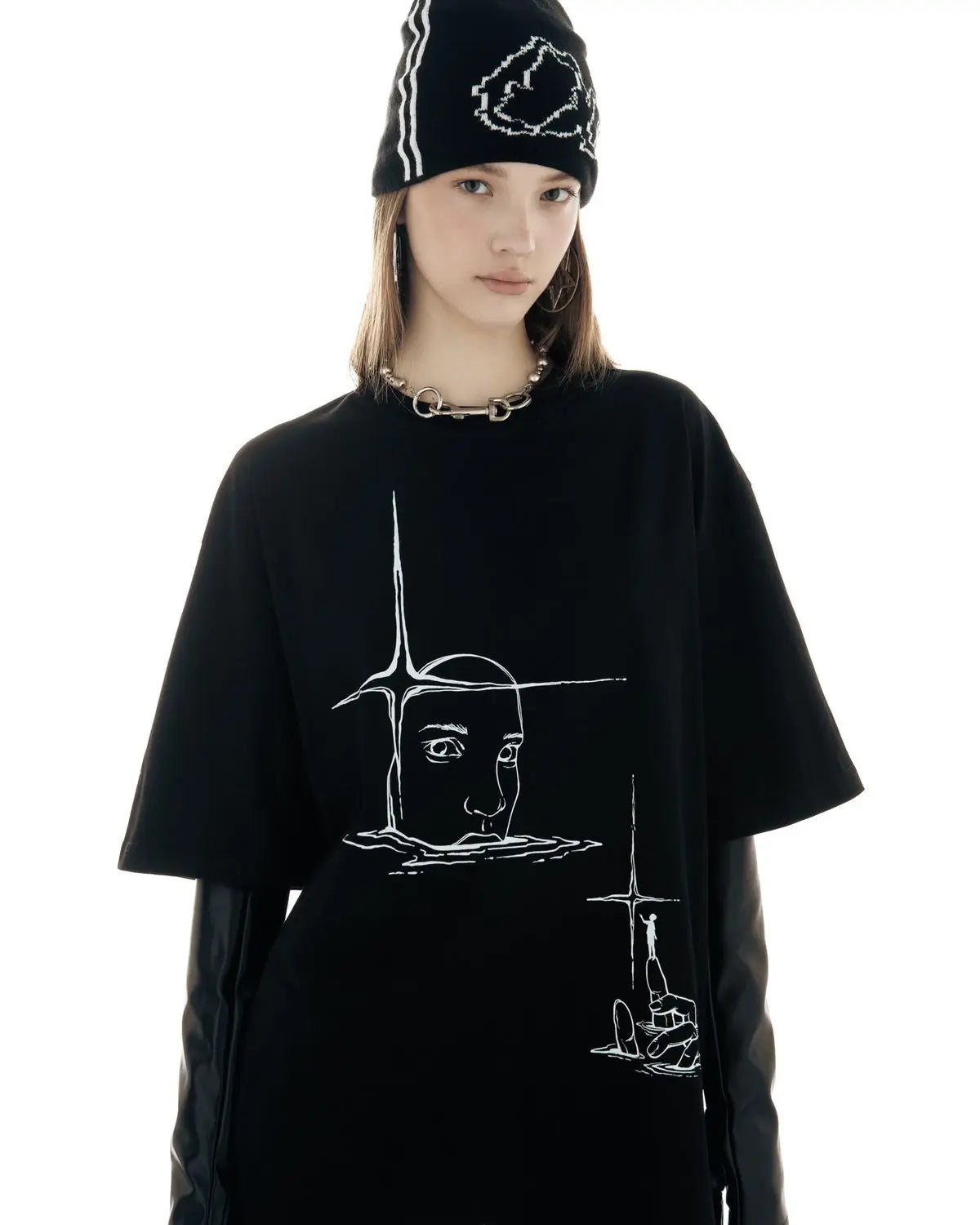 Punk Lyrical Print T-Shirts Oversize Hip Hop Women Streetwear Clothing Harajuku  Goth Unisex Men Top Short Sleeve Cotton Tee Y2K