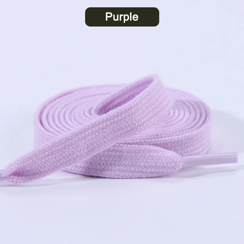 1 Pair Flat Shoelaces for Sneakers Classic Canvas Sports Shoe Laces Women Men Shoelace Solid Double Cotton Shoestrings for AF1