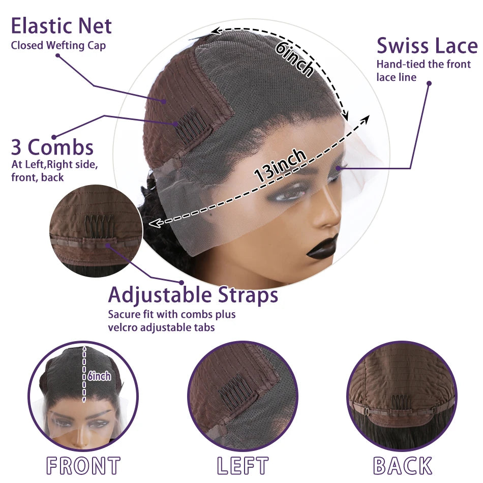 Wigirl High 200 Density 30 40 Inch 13x6 HD Transparent Body Wave Lace Front Human Hair Wigs Brazilian Wavy 13x4 Lace Frontal Wig