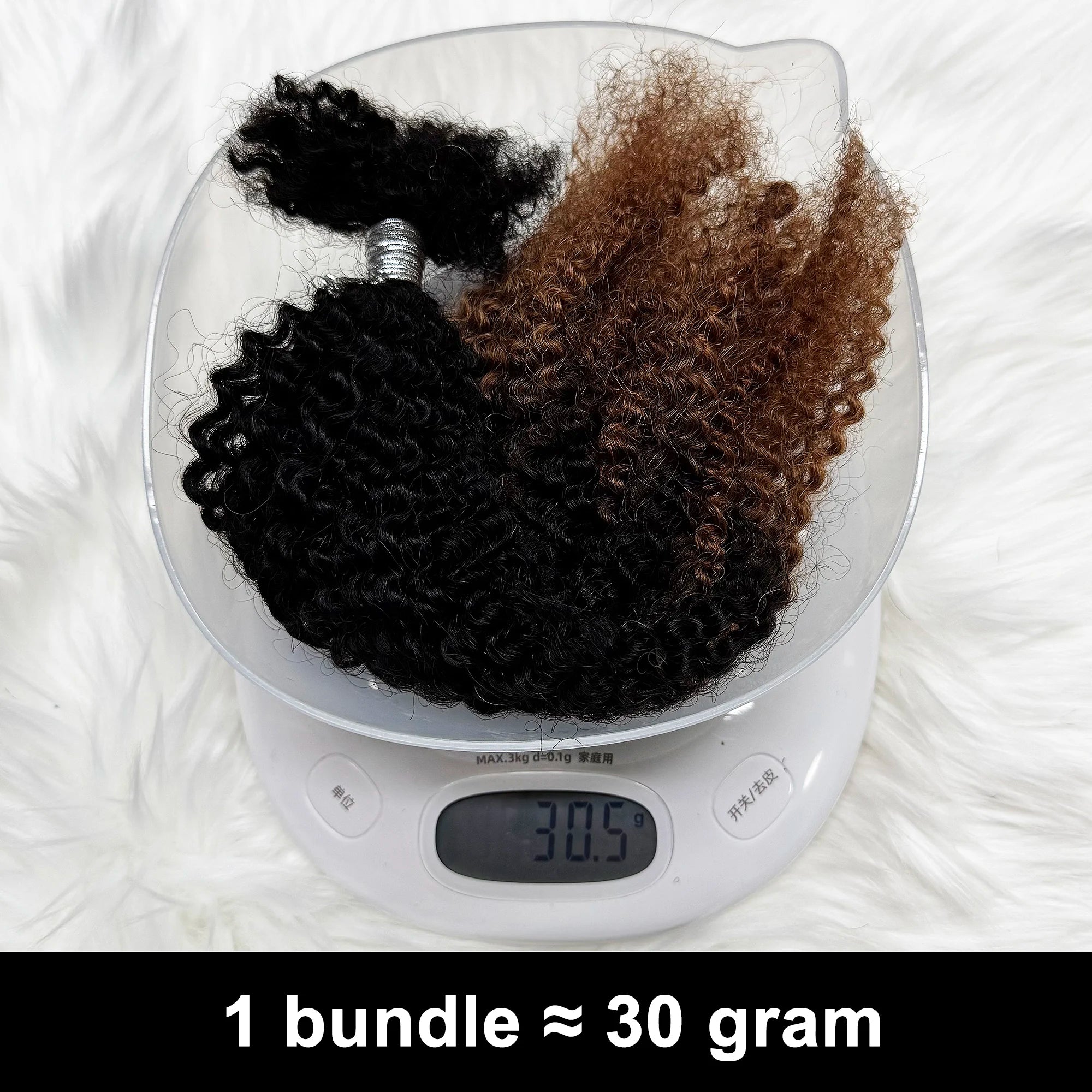 T1B/30 Afro Kinky Curly Human Hair Bulk 30g/Pack 100% Human Hair Soft 4C Afro Kinky Bulk Human Hair for Locs Extensions
