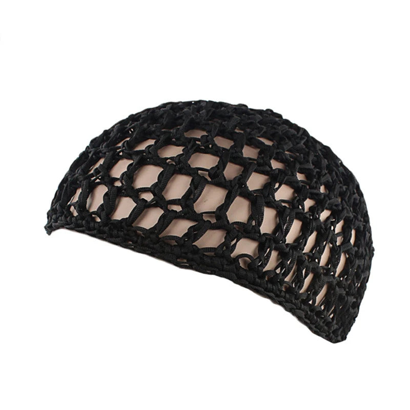 1pc Mesh Crochet Hair Net Woven Hair Cap Bonnet Night Cap Sleep Cap For Women Wig Head Cover Accessories