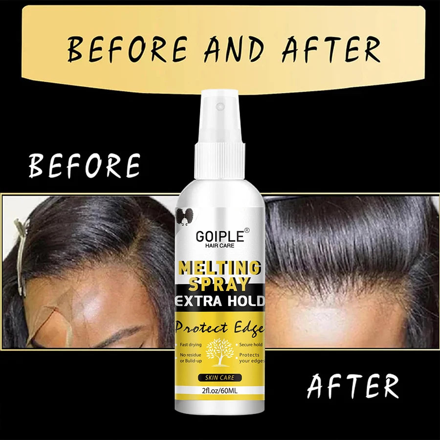 GOIPLE Waterproof Wig Glue Adhesive Extra Hold Melting Spray for Lace Front Hair Wax Stick Edge Control Gel Wig Installation Kit