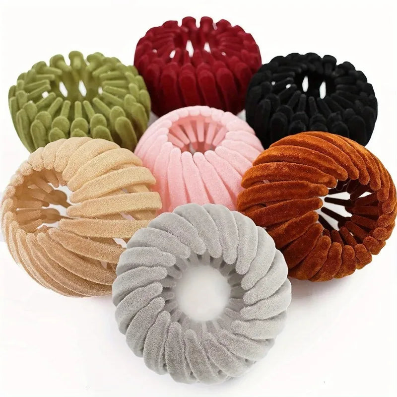 Pack of 7 Hair Clips, Vintage Bird Nest Hair Clips,Bird Nest Hair Clip, Expandable Headpiece Headband for Girls (Flocking)