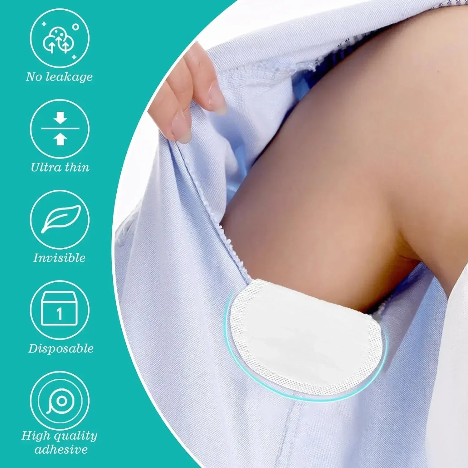 10/200pcs Summer Sweat Pads Deodorants Underarm Anti Perspiration Sweat Pads Unisex Disposable Armpit Absorb Useful Shield Pads