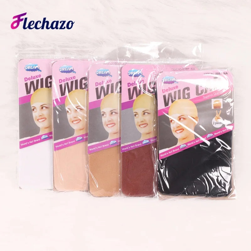 Durable Stokcing Wig Cap Under My Wigs 20Pieces Stocking Cap Skin Tone Black Brown Nude Color Wigs Installing Bald Cap