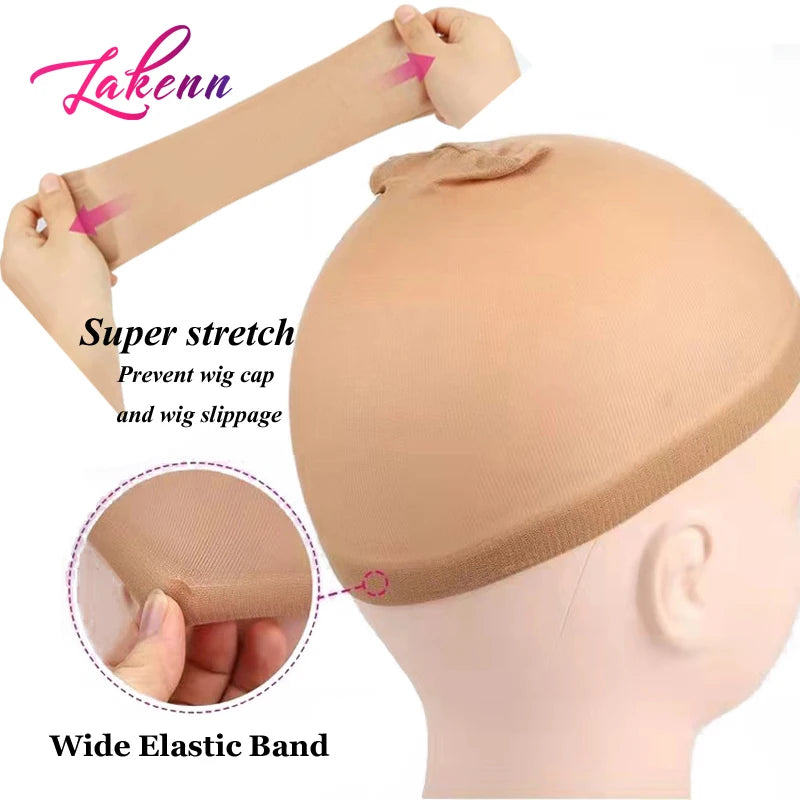 Dark Brown Wig Cap For Lace Front Wigs 20Pcs (10 Packs) Nylon Wig Cap For Wigs Making Stretchy Stocking Wig Caps For Women