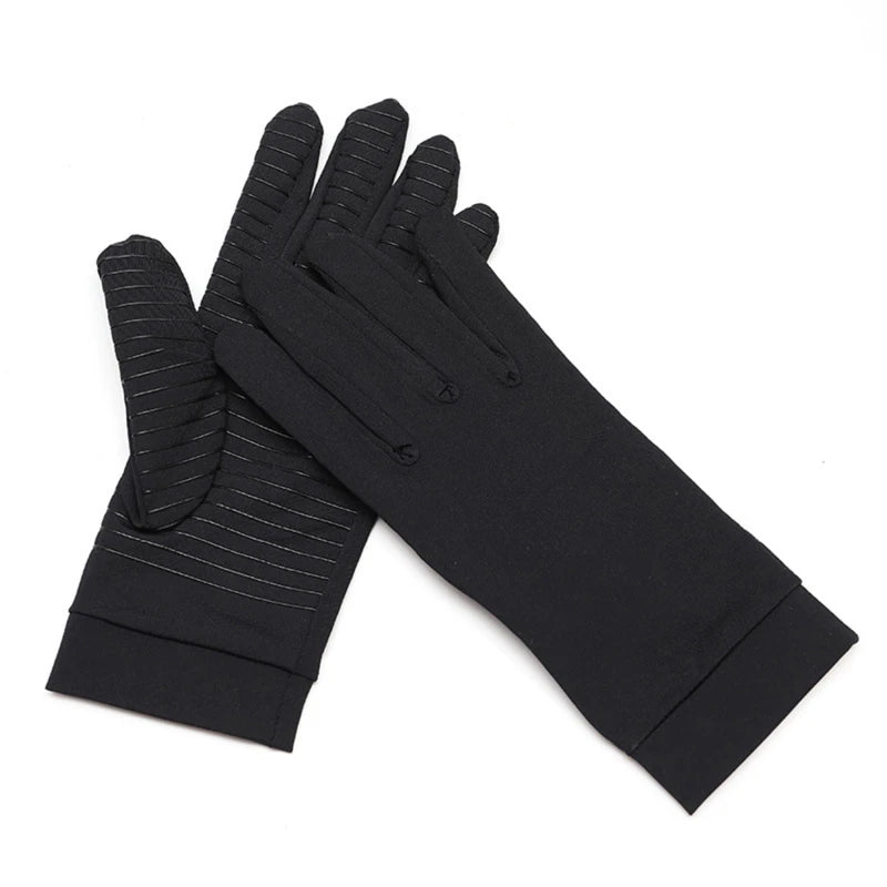 Copper Compression Arthritis Gloves Protect Hand Wrist Support Non-Slip Unisex Mitten Finger Joint Outdoor Effective Pain Relief