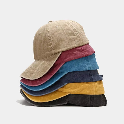 2025 New Spring Summer Cap Washed Cotton Baseball Cap Men Women Casual Adjustable Outdoor Trucker Hat Snapback Casquette