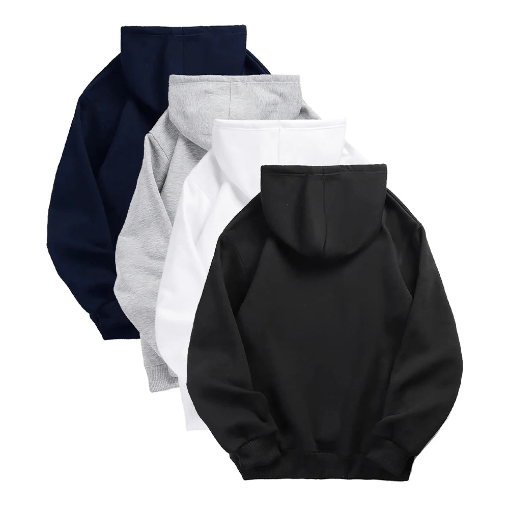 Men's Solid Color Casual Hoodie Oversize Sweatshirt Sweatshirt With Zipper Paired Hoodies and Hoodies Women Man Sweatshirts