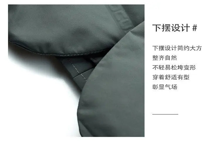 High Quality Men's Handsome down Jacket with Scarf Collar M-6XL Big plus Size for Middle-Aged Dad Fashionable Outerwear