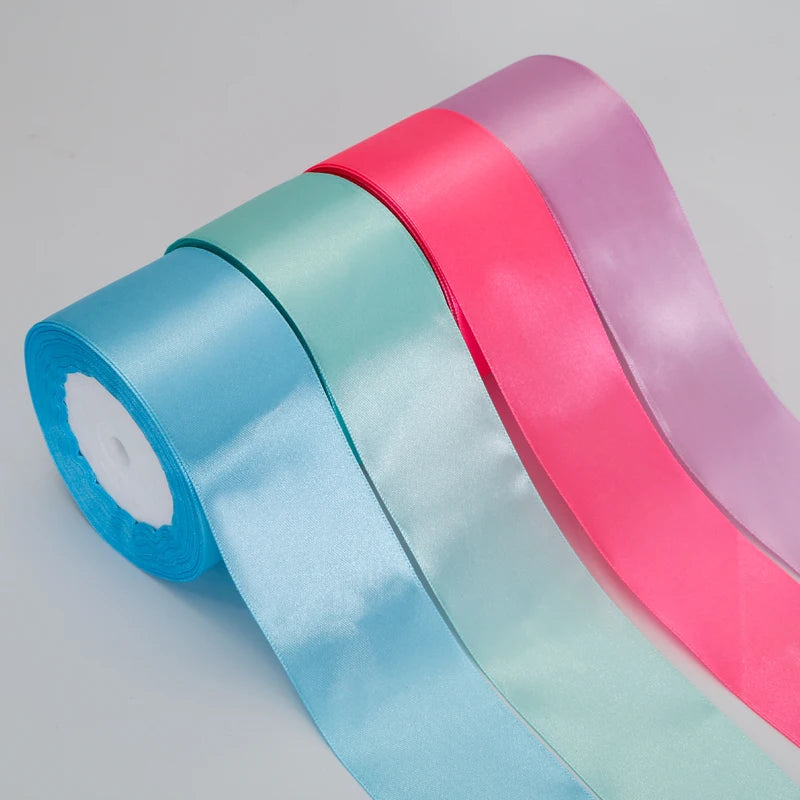 22meters/roll 5cm Silk Satin Ribbons Crafts Bow Handmade DIY Gift Packaging Wrap Party Wedding Decorative Clothing Accessories